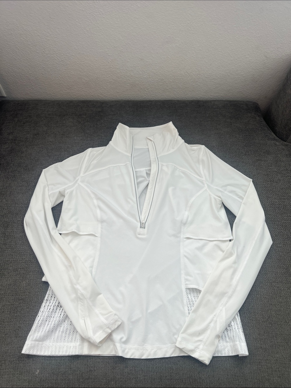 lululemon athletica White Long-Sleeve Quarter Zip Pullover